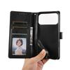 For iPhone 17 Pro Max Case Wallet Stand View PU Leather Phone Cover with Wrist Strap