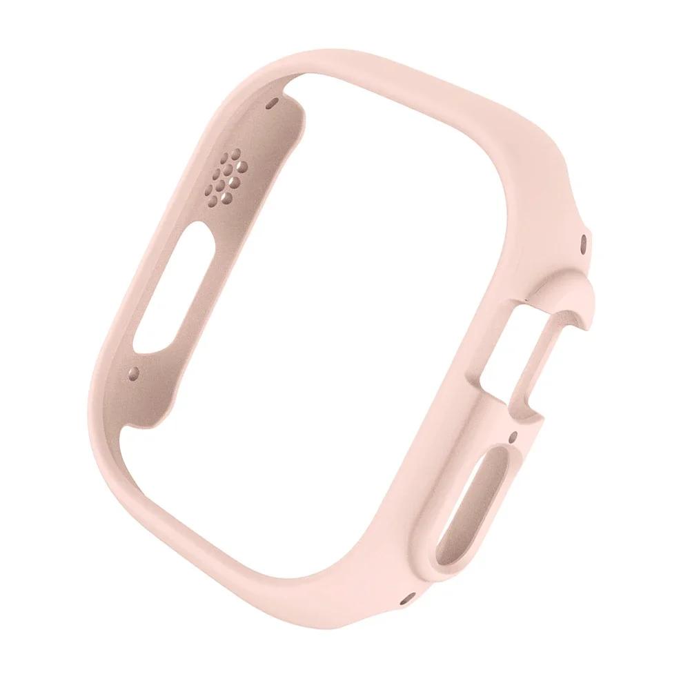 Matte Protective Cover for Apple Watch Ultra 2 PC Transparent Bumper Hard PC Frame Protector Case for Iwatch Ultra 49mm