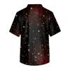 Men's Short Sleeve V-Neck Print Chest Pocket Care Top