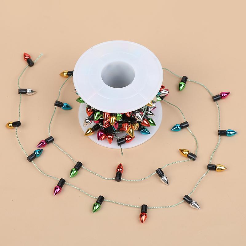 5m Christmas Colorful Bulbs String Garland Xmas Tree Ornaments 2025 Christmas Home Decoration New Year Gift DIY Craft Not LED