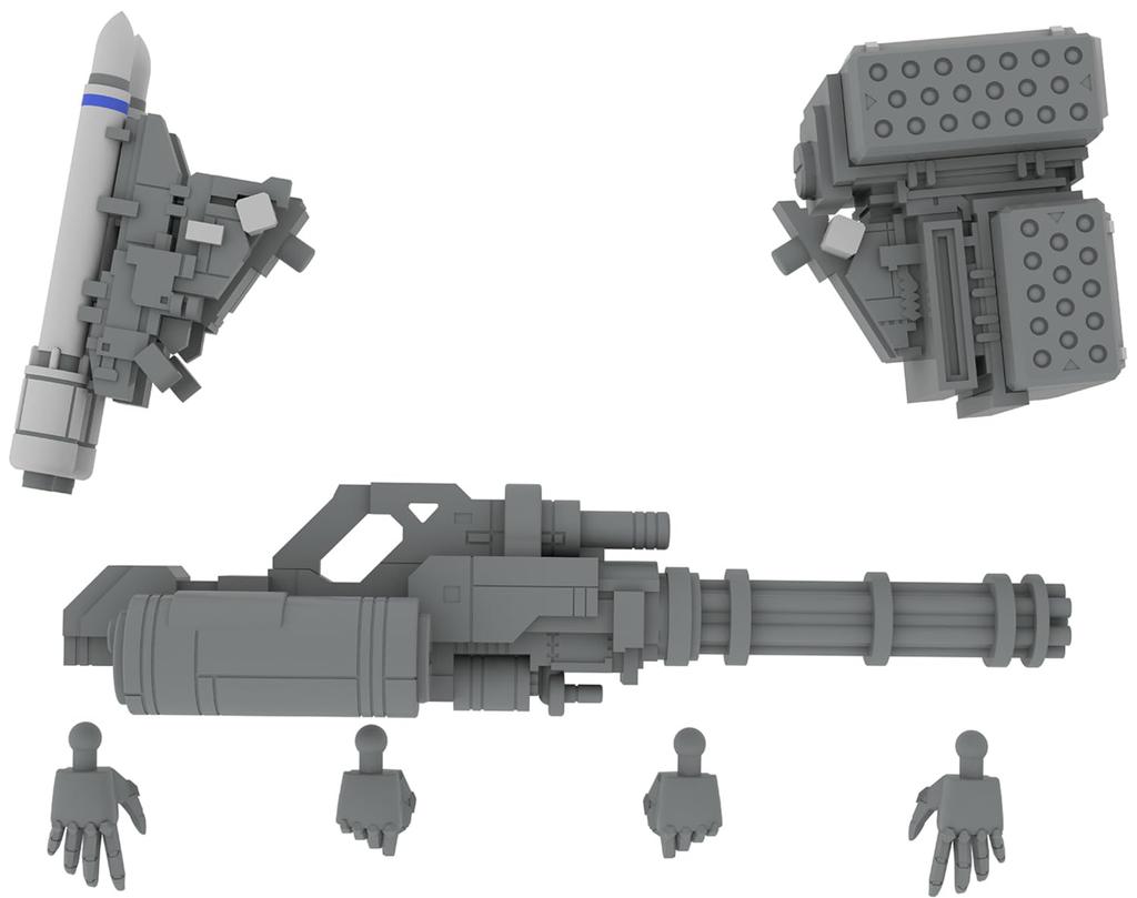 PLUM Mechanism POWERDolls 2 Armored Infantry Expansion Set D DRu35 MLC R25RCT M7A GGUN Open Hands Grip Hands 100mm Long Scale Plastic Model Kit PP254