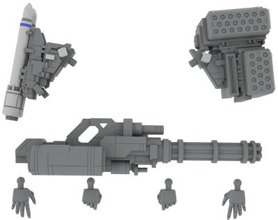 PLUM Mechanism POWERDolls 2 Armored Infantry Expansion Set D DRu35 MLC R25RCT M7A GGUN Open Hands Grip Hands 100mm Long Scale Plastic Model Kit PP254
