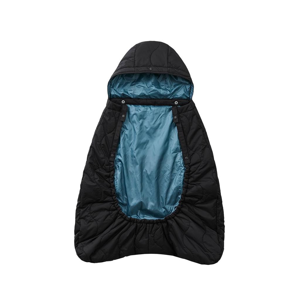 BabyHopper WT Quilted Winter Cape, Size 25, Black, Lightweight, Warm, Breathable, Water-Resistant, Stroller-Friendly, Quilted Fabric, CKBH0140900