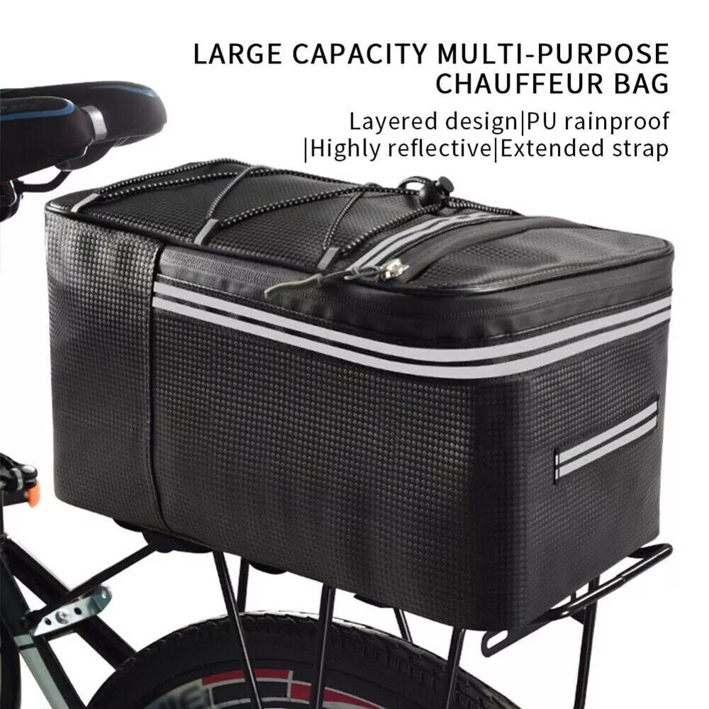 12L Touring Pannier with Rain Cover Travel Bag Durable Bicycle Rear Seat Bag  Bicycle