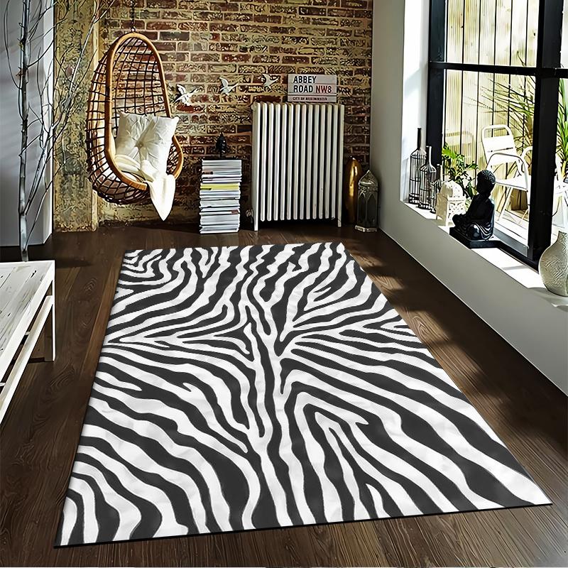 Majestic Lion Portrait with Black Background Printed on Decorative Carpet Design Suitable for use as an anti-slip    for    room and bedroom sofas