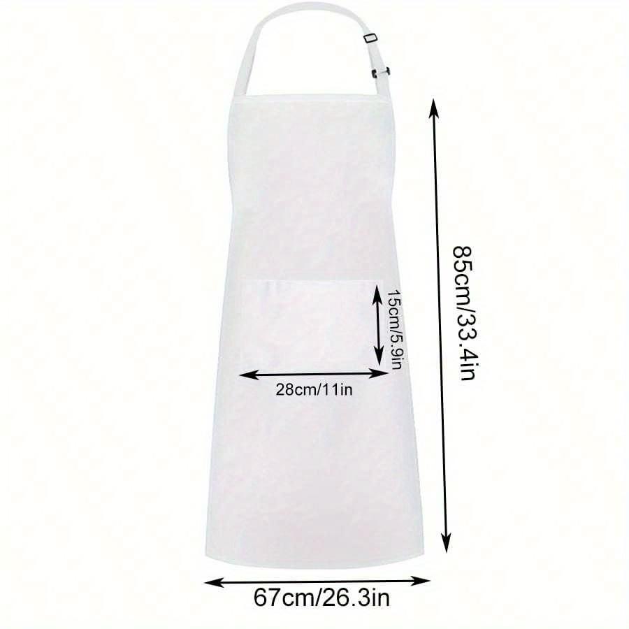 1pc Adjustable Bib Apron Waterproof & Oilproof, Suitable For Home Kitchen Cooking, Chef, Outdoor BBQ And Painting, Kitchen