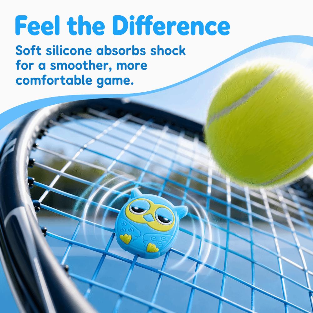 4PCS Cute Animal Shape Tennis Racket Shock Absorber Silicone Tennis Racket Dampener  Tennis Practice