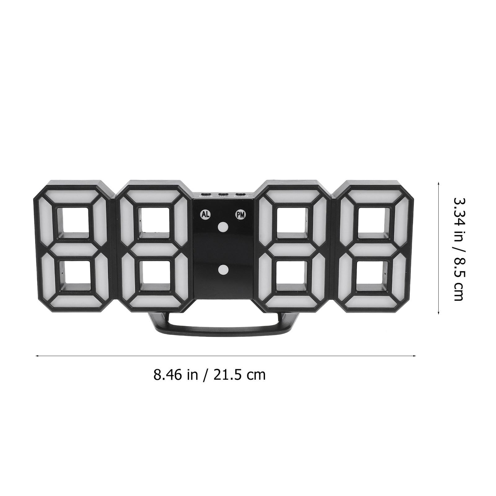 3D Digital Led Wall Clock Huge Bright Numbers Auto Light Sensing Modern Home Decor Timer White Digital Wall Clock красный