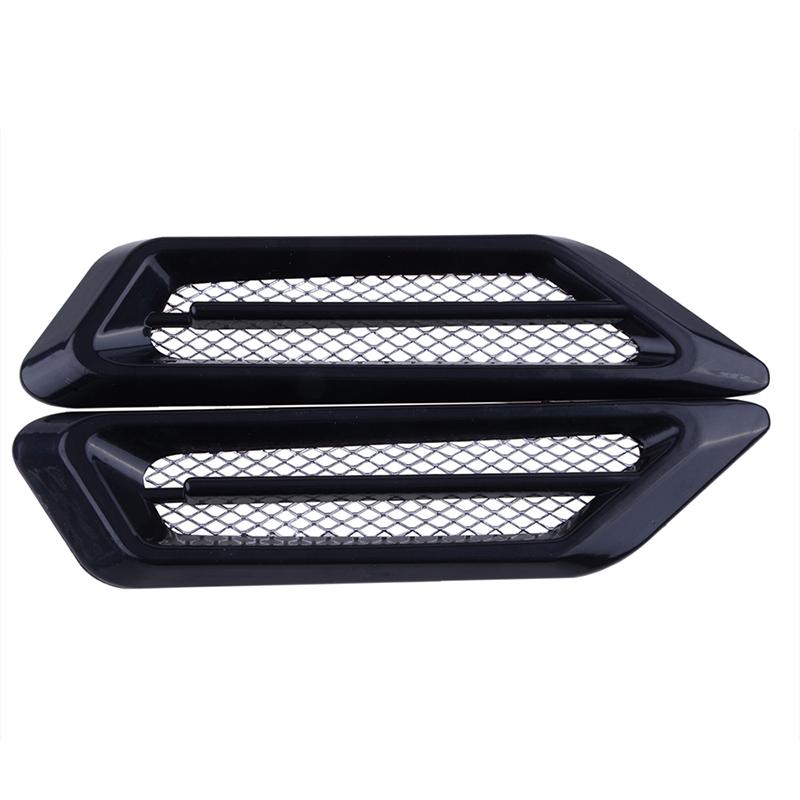 Car Side Wing Cover Shark Gill Shape Fender Vent Air Flow Spoiler Decorative Racing Intake Grille Trim ABS Decoration Sticker чёрный