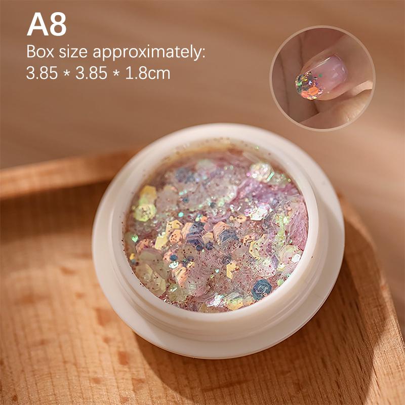 1 Box Mixed Nail Glitter Sequins Flakes Nail Art Powder Decoration Gel Polish Manicure Accessories Supplies