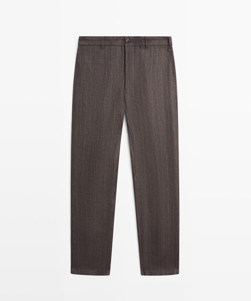 Masimodutti 100% Linen Straight Fit Pants