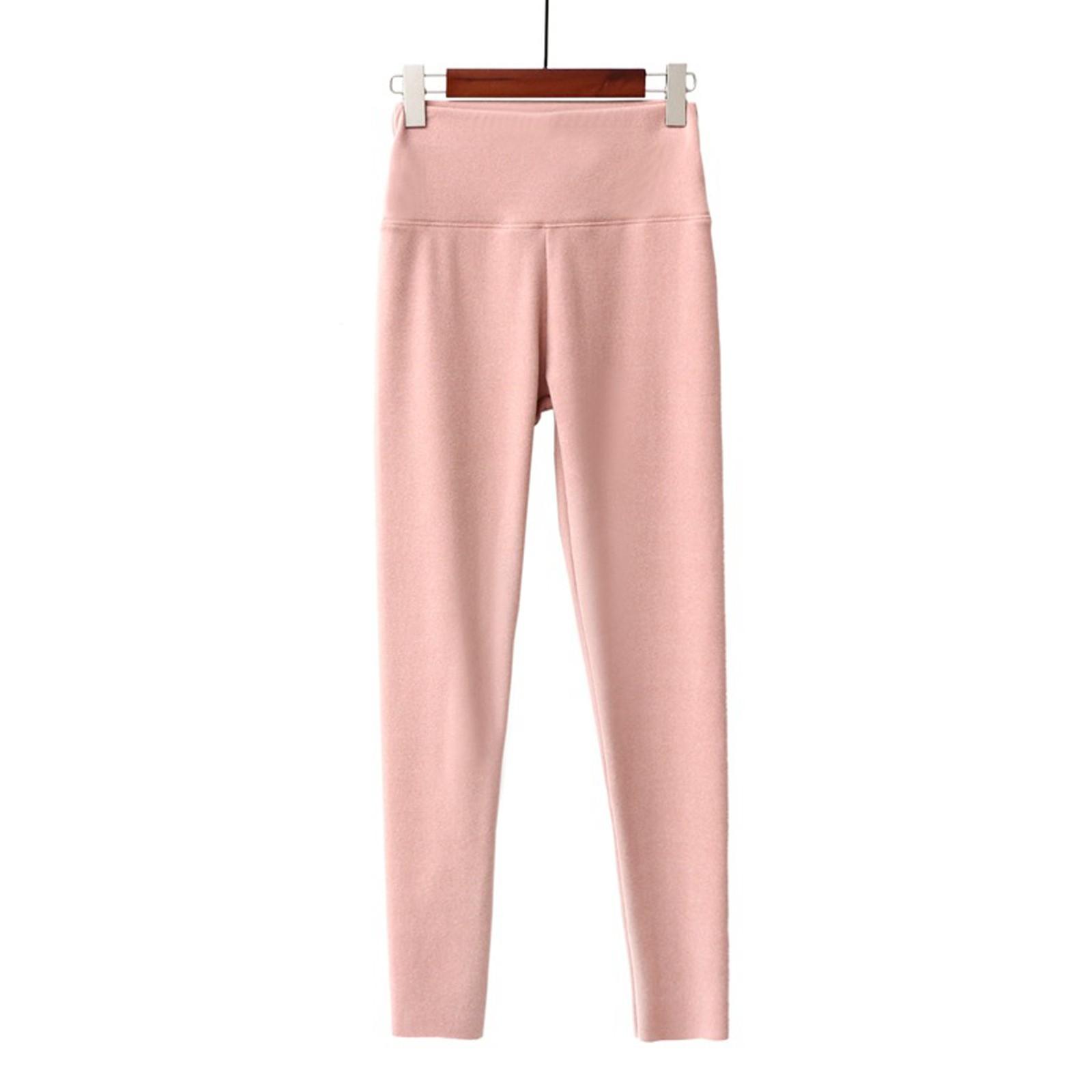 

Женские осенне-зимние немецкие бархатные облегающие теплые леггинсы с высокой талией и завязками M