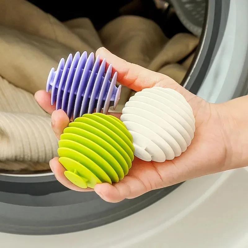 3 Stück Wäschebälle Wiederverwendbare Silikon Kleidung Haare Reinigungswerkzeuge Tierhaarentferner Waschmaschine Katzenhaarfänger Wäscheball