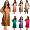 Pijama de verano holgado y cómodo: camisón extragrande de seda helada para mujer