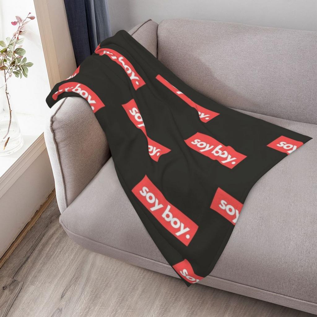 Soy Boy Throw Blanket Decorative Sofas Heavy To Sleep Plaid On The Sofa Soft Plaid Retros Sofa Quilt Blankets
