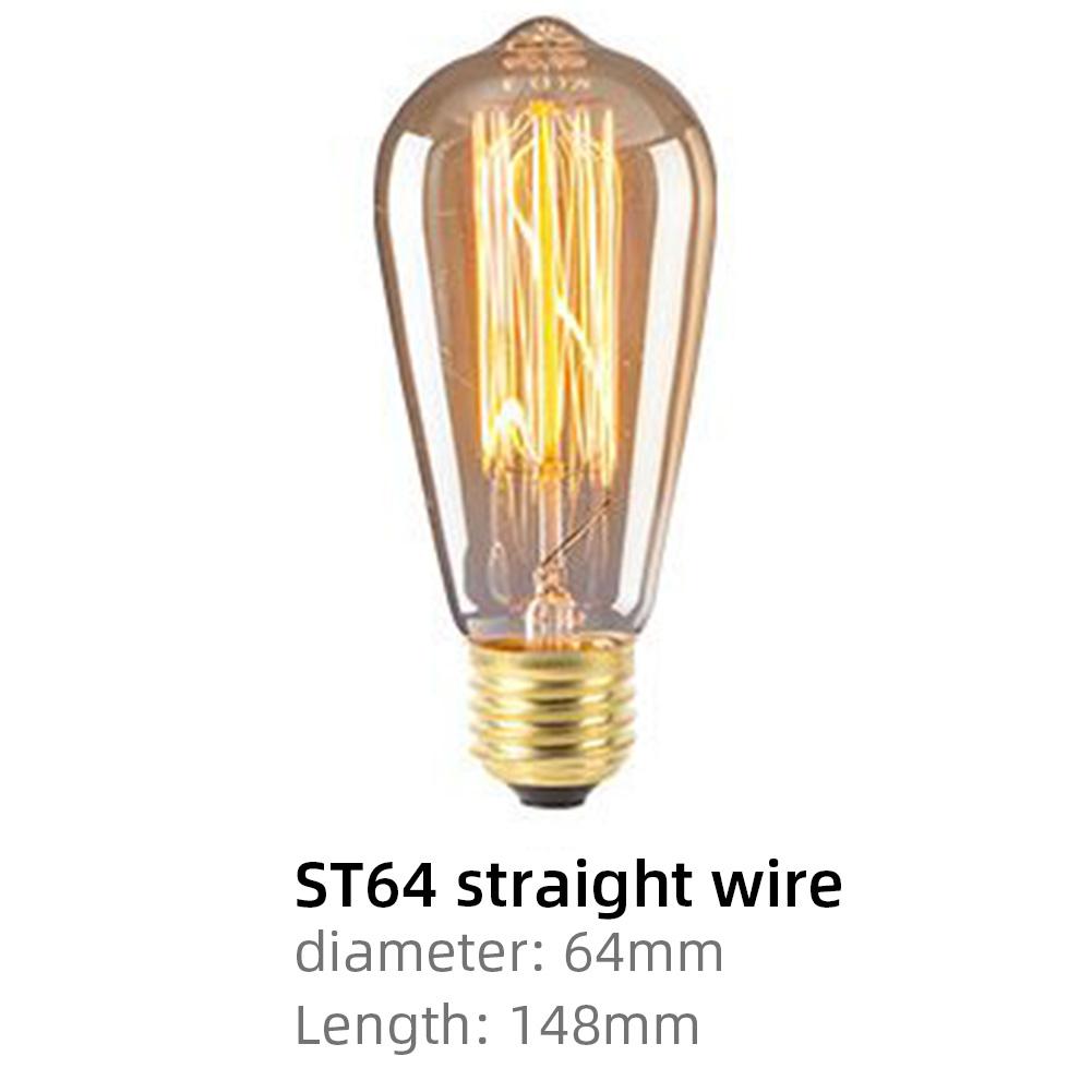 Light Bulbs 40W 2700K Warm White Lighting Amber Glass Retro Light Bulbs For E27 Screw Base Vintage Filament Light Bulb