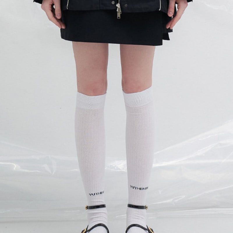 

Гольфы до колена с фирменным логотипом YUTHENTIC, белые AX4XX40001 WHITE_89(FREE)