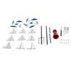 Sailboat Windmills Metal Bright Colors Lighthouse Sailboat Decoration Art Wind Sculpture for Yard