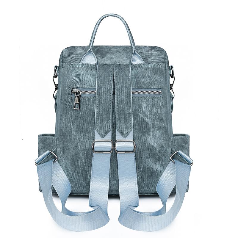 Mochila PU para Mujer Mochila de Gran Capacidad Bolso de Hombro Multifunción