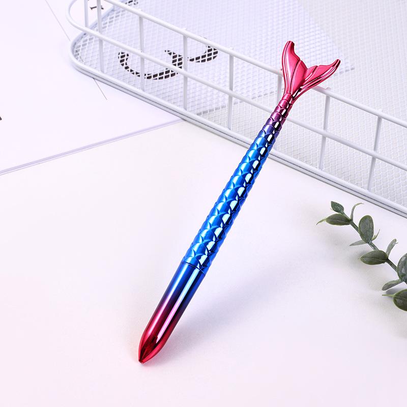 

1/4 шт. креативная синяя шариковая ручка Mermaid Tail нейтральная ручка цветная подарочная ручка 1 PC красный