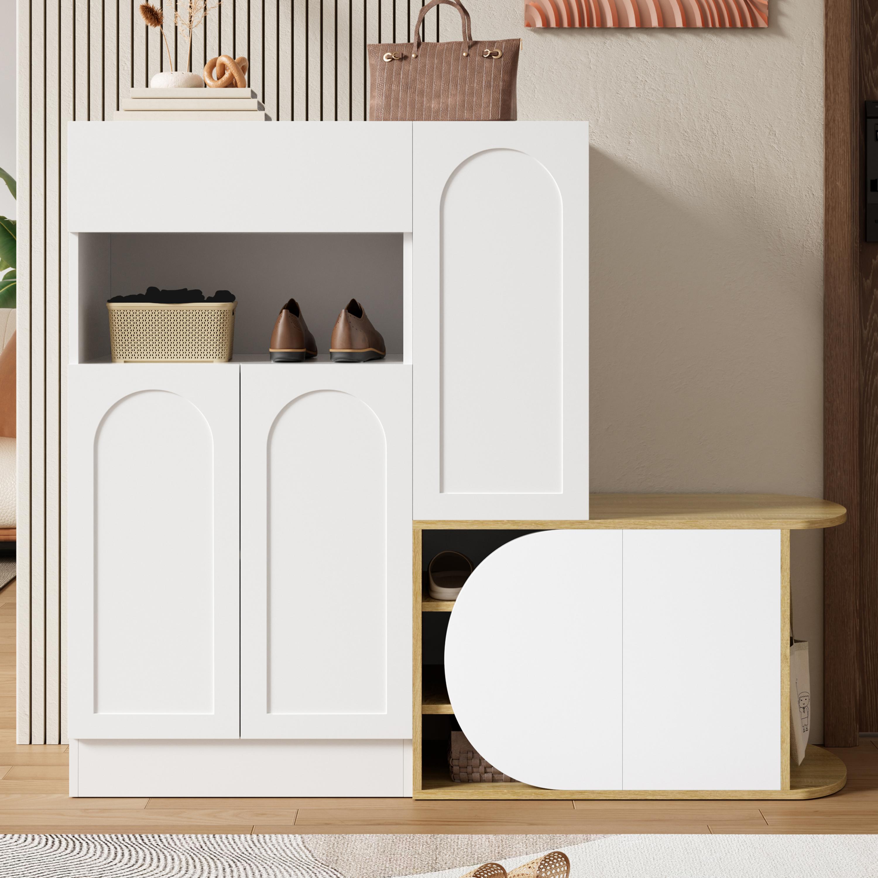 Modern shoe cabinet with bench, 1