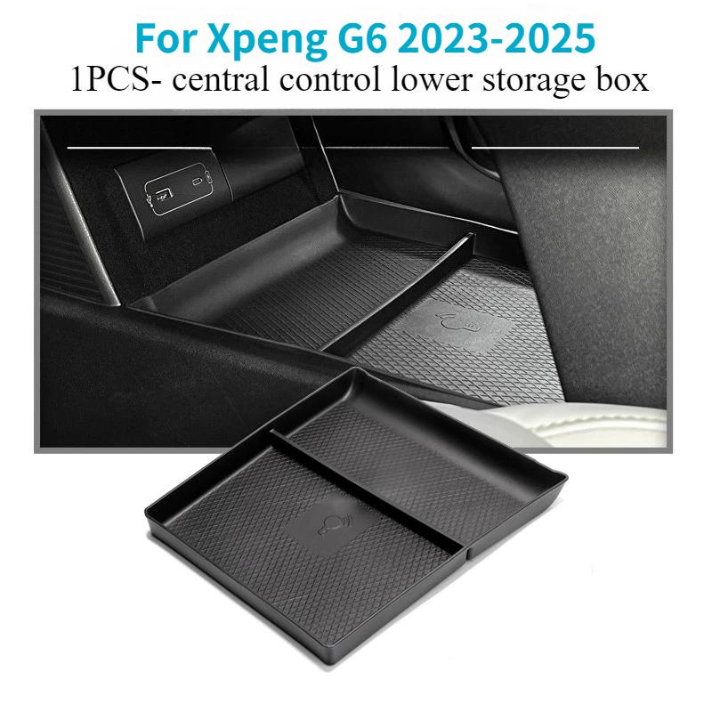 For Xpeng G6 2024 2025 Under Seat Storage Box Car Accessories Drawer Type Organizer Storage Front Seat Lower Box Case Parts