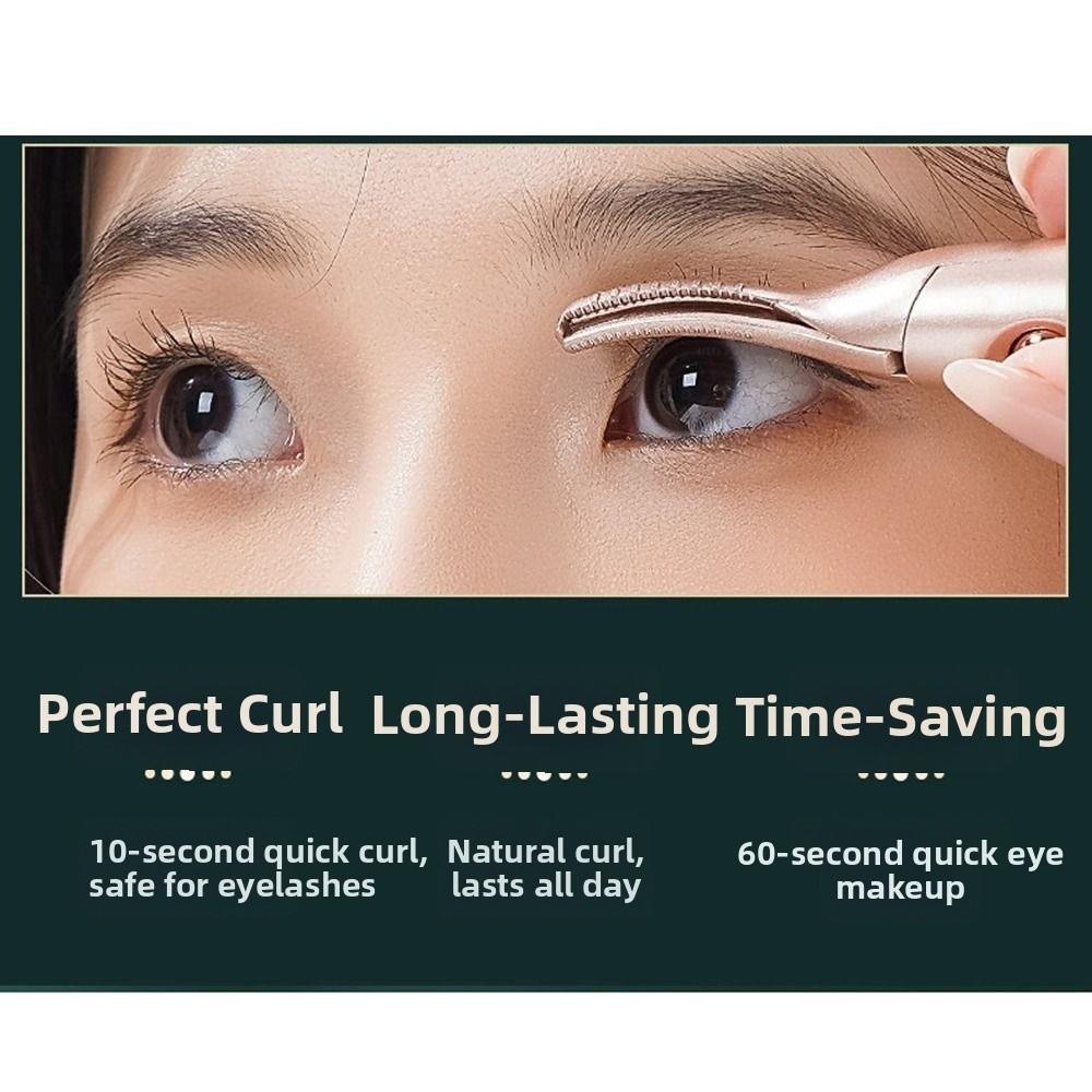 Dual Head Electric Eyebrow Shaver Two-Gear Temperature Adjustment 2 in1 Eyelash Clip  Makeup Tool