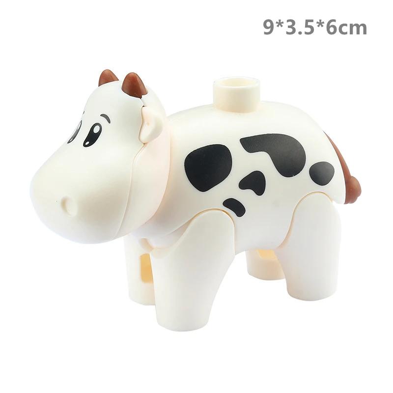 Big Building Blocks Zoo Animal Figure Accessories Frog Snail Dog Comptatible Large Bricks Children Kids Assembly Toys Party Gift