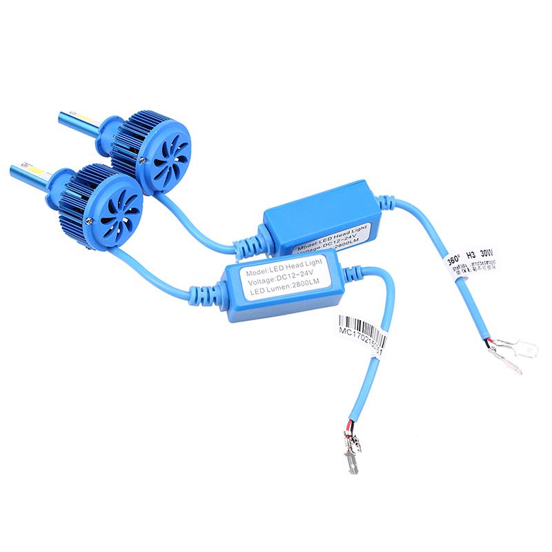 Car LED Headlight Bulb 9006 HB4 H1 H4 Hi-Lo H11 H7 H3 6000K White Beam 40W 12V 24V Universal Fog Lamp Car Accessories