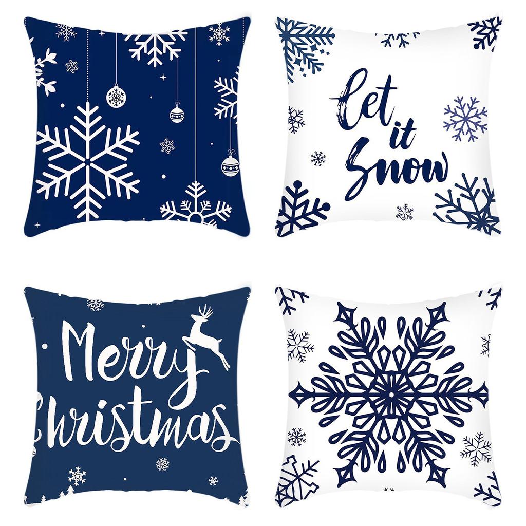 Popular Christmas Pillowcases for Holidays Santa Claus Linen Home Decoration Pillowcases