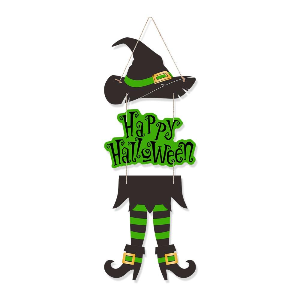 Spooky Witch Hat Pendant Scary Door Hanging Ornaments Halloween Witch Legs Pendant  Party Supplies