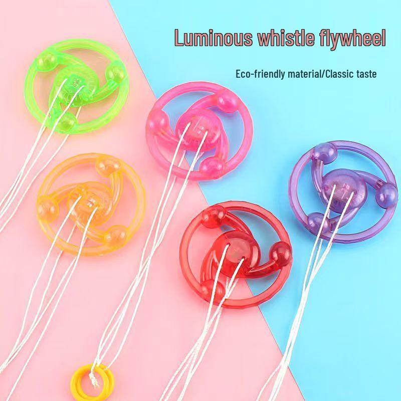 Light-Up Whistle Flywheel Toy - Pull-String, Flashing, Student Prizes, Gifts