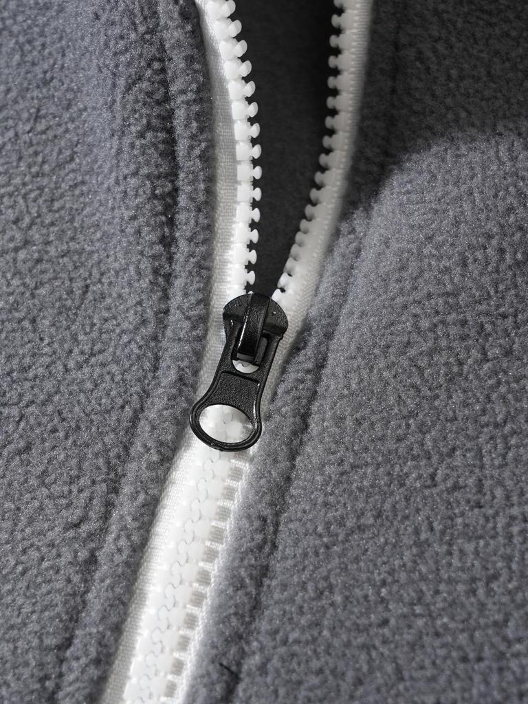 Men's Thick Hooded Sweatshirt, Stand Collar Half-Zip, Long Sleeve, Autumn/Winter, European Size, Casual Style.