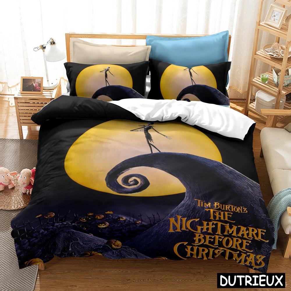 The Nightmare Before Christmas Bettbezug-Set Twin Full Queen King Size Bettwäsche-Set Bettbezug & Kissenbezug-Set Bettzeug