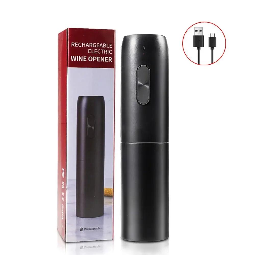Electric Wine Bottle Opener Automatic Red Wine Corkscrew Rechargeable Wine Opener with Charging Base Wine Tools Kitchen Products