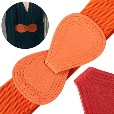 Ceinture élastique à nœud pour femme, ceinture large élastique à crochet, décoration de vêtement pour robe et manteau