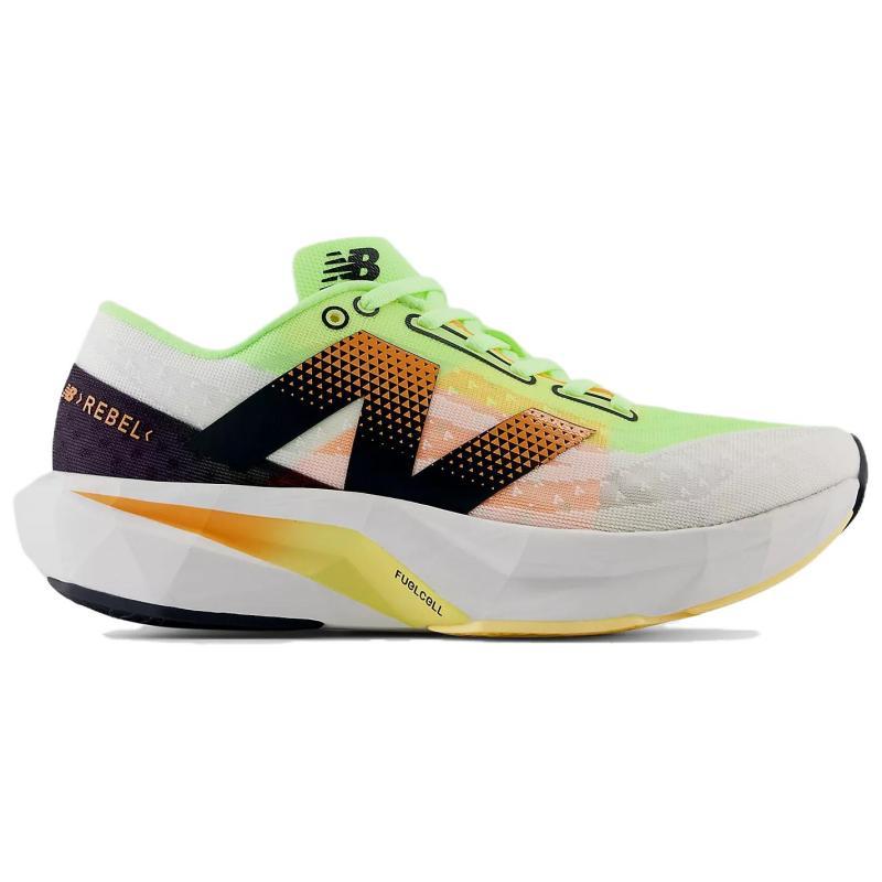 New Balance FuelCell Rebel V4 Bleached Lime Glo Hot Mango Sneakers MFCXLL4