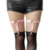Women Sexy Leather Thigh Garter Belt Punk Elastic Harness Leg Strap Goth Stocking Leglet Belt Garters Suspender for Girl