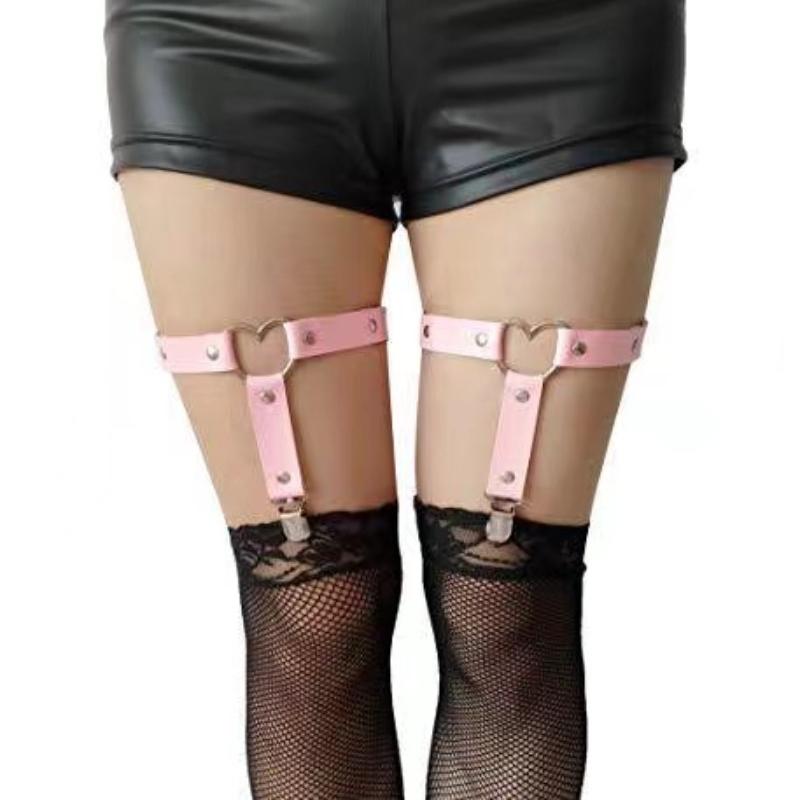 Women Sexy Leather Thigh Garter Belt Punk Elastic Harness Leg Strap Goth Stocking Leglet Belt Garters Suspender for Girl