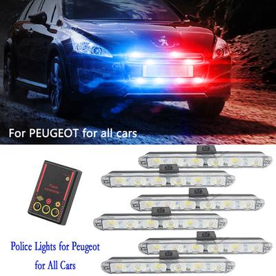 LED Strobe Police Lights Fso Flasher Lights Auto Flash Warning Strobe Light Ambulance 6led Lamp Wired Control Car
