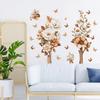 Creative 3D Flowers and Butterfly Wall Sticker Self-Adhesive Removable for Bedroom Living Room Study Background Home Decor