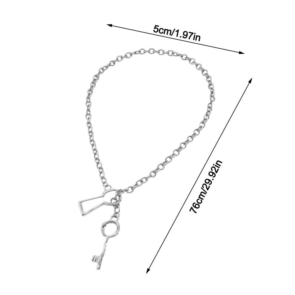 Key & Lock Pendant Key Pendant Necklace Metal Clavicle Necklace  Street Style Matching