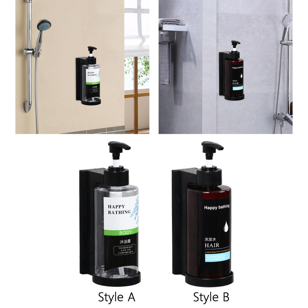 Refillable Pump Bottle Manual Multipurpose Portable Wall Mount Shower Dispenser for Toilet Farmhouse Restaurant Bathroom Hotel
