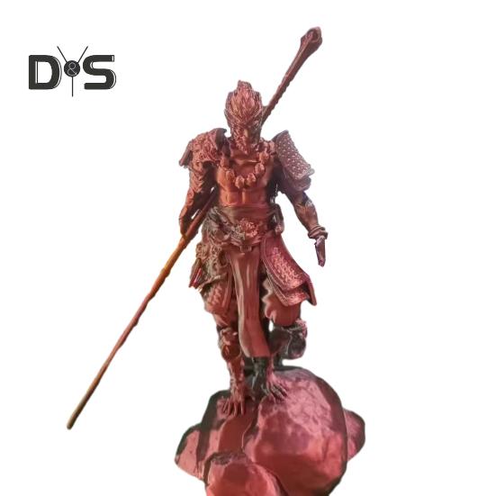Drukowana w 3D figurka Wukonga, Wielcy Mędrcy Równiący się Niebu, Figurka Rzeźba, Model Króla Małp, Dekoracja na Pulpit, Peryferia do Gier