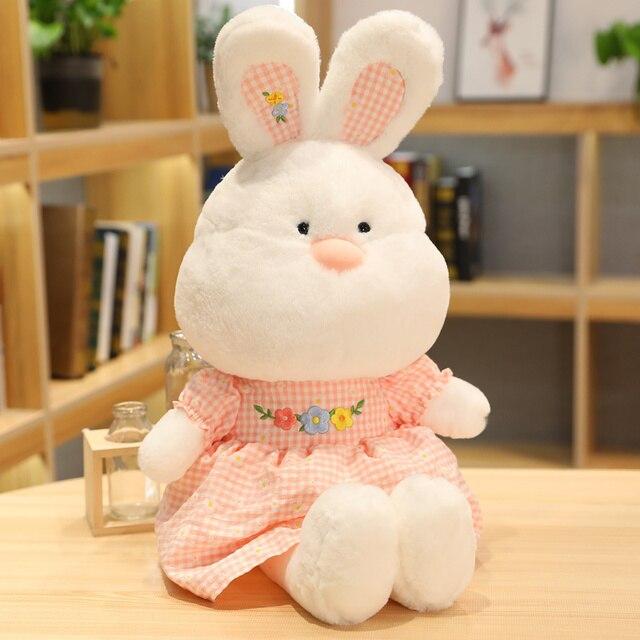 

50 /65cm Cute Fat Rabbit With Skirt Plush Toy Cartoon Animal Bunny Plush Doll Soft Filled Baby Children Appease Birthday Gifts St Practical Use 50cm розовый