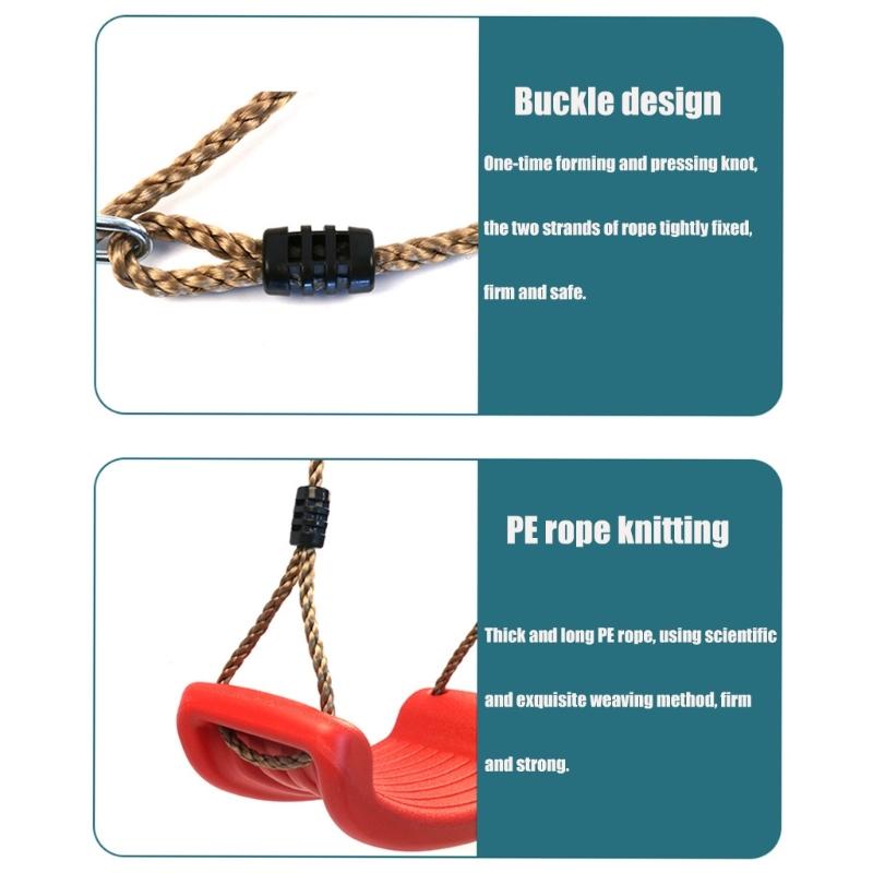 Kids Swing Seats Adjustable Swing Rope Indoor Outdoor Hanging Swing Set Garden Yard Rope Swing Board Playground Equipment