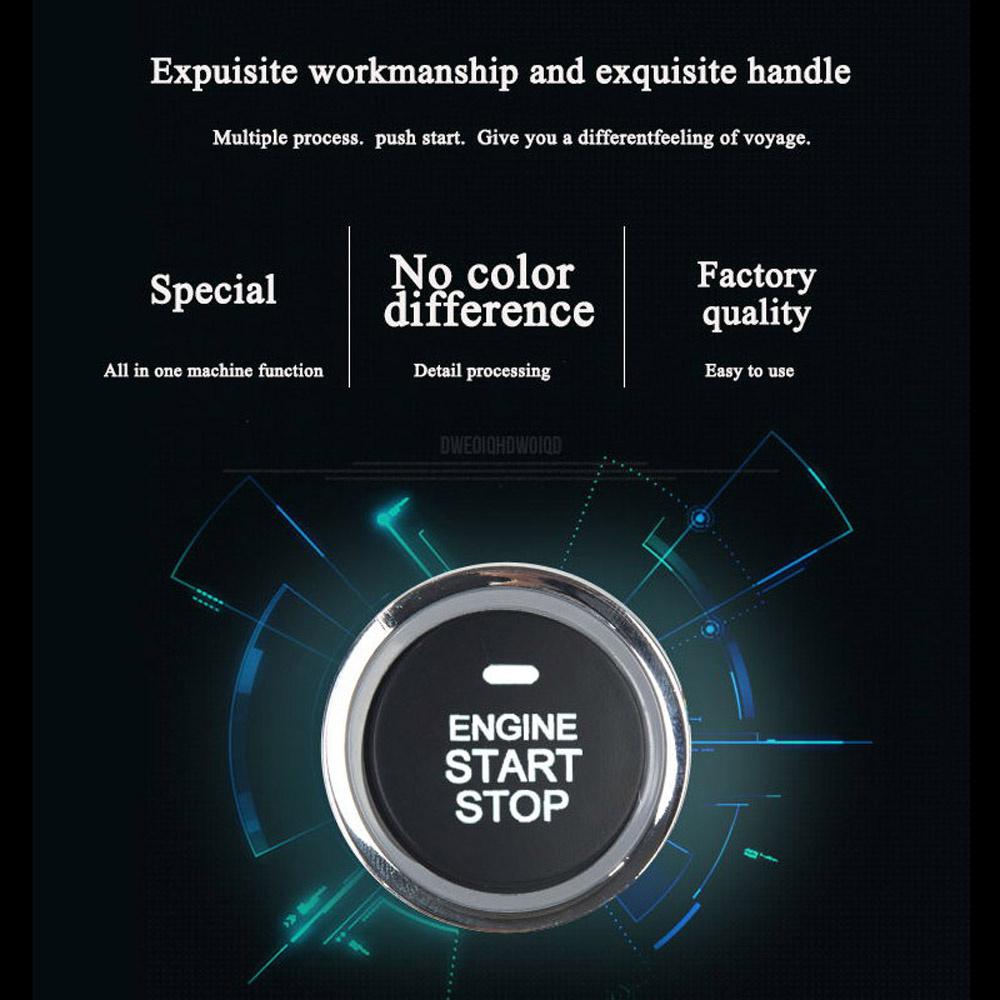 Universal Car Alarm Passive Keyless One Button Starter System Remote Control Set