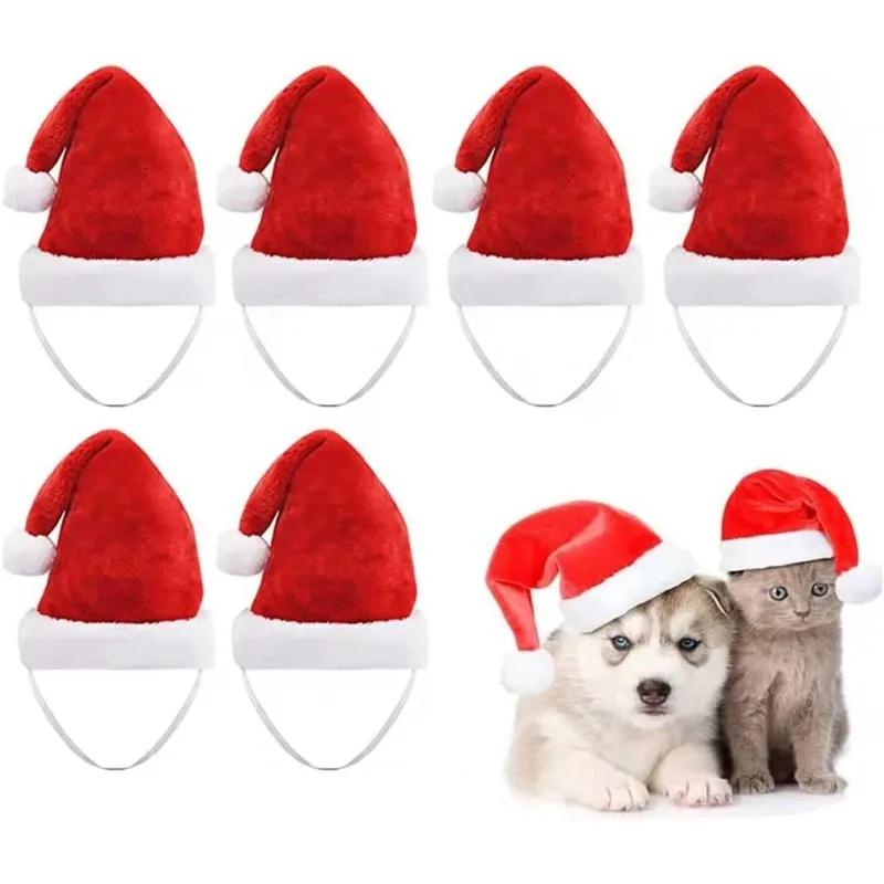 Pet Cat Dog Christmas Hat Cap Puppy Dog Accessories for Small Dogs Dog Costume Dog Hats for Cats Dog Costumes Pet Supplies