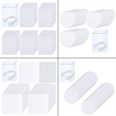 100 Pieces Car Scented Hanging Sheets Blanks Set Sublimation Air Freshener Sheets Sublimation Air Fresheners Blanks