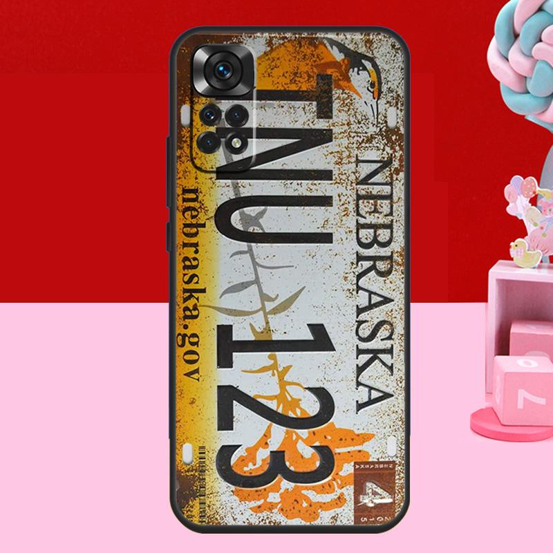 

Retro Funny License Plate Case For Xiaomi Redmi Note 14 13 12 10 11 15 Pro Plus Redmi 15 C 10C 12C 13C 14C Soft Cover Redmi Note 15 5G